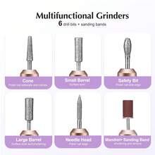 LKE Electric Nail Art Manicure Pedicure Drill Pen Style Nail Polisher Machine Tool Kit With Low Noise Cutters & Nail Files - 粉色 - 查看 4