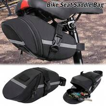 4PCS  Bike Seat Waterproof Bags Bicycle Storage Saddle Bag Cycling Rear Pouch - Black - View 1