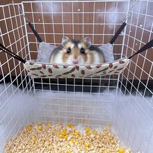 Small Animal Hideaway& Hammock, Cozy House With Roof For Small Pets To Sleep And Hide - Washable Pet Cave& Hideout Corner, Hanging Hammock Hideout Bed, Cage Accessories For Guinea, Hamster, Rat, Glider, Squirrel, Ferret, Kitten, Squirrel, Chinchilla