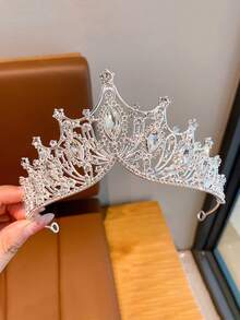 1件女款優雅閃亮全水鑽皇室公主皇冠髮箍，適用於舞會、婚禮、晚宴、生日、角色扮演、節日 - 彩色 - 查看 18