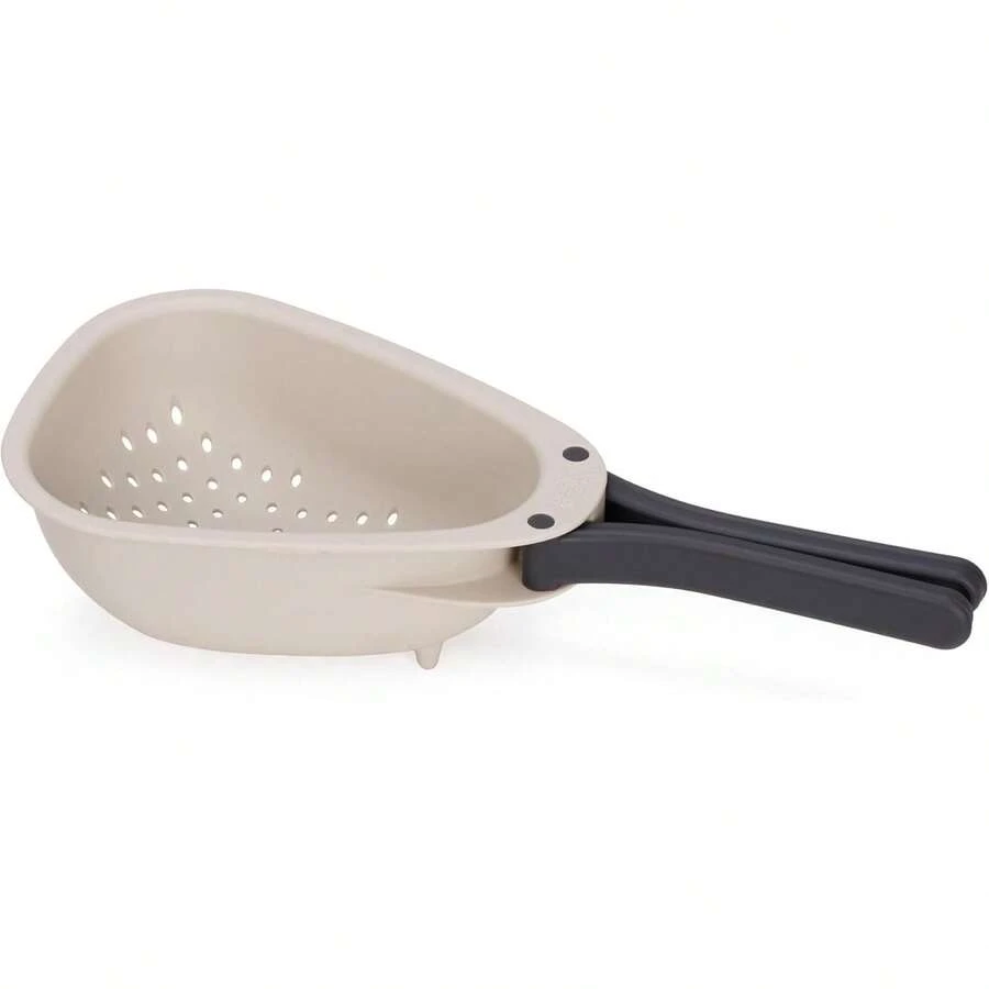 Joseph Droplet Colander With Folding Handles, Kitchen Strainer Small Vegetable, Fruits & Berries, Space-Saving - 白色 - 查看 1