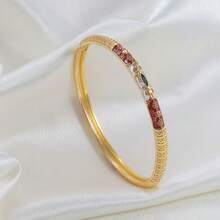 1pc Copper Minimalist Luxury Elegant Cuff Bracelet, Women Gift - Multicolor - View 12