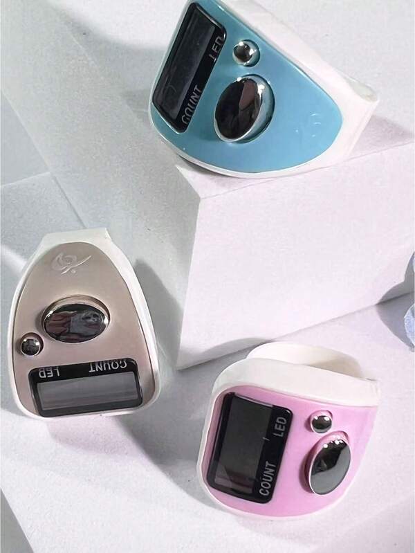 Portable LED Finger Counter, Ring Counter, Fresh Color Counter, Suitable For Indoor And Outdoor Counting Scenarios