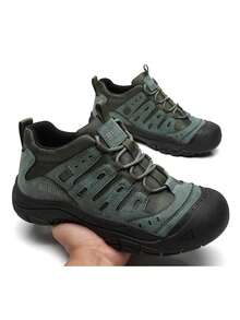 Giày công sở nam mới 2025, Giày lái xe thời trang cổ thấp đa năng, Giày đi bộ đường dài, Giày thể thao ngoài trời nhẹ, chống trượt, bền bỉ - màu xanh lá - Xem 2