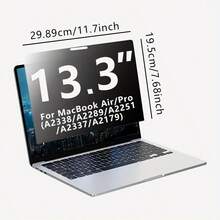 13-Inch Anti-Glare, Anti-Blue Light Privacy Film With 360° Privacy Protection And Eye-Friendly Design. Compatible With MacBook Models A1932/2179/1706/1708/1989/2159/2289/2251/2337/2338/(M2) - Black - View 1
