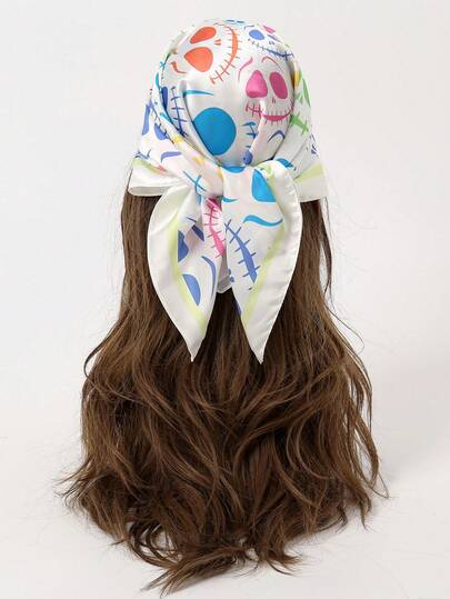 وشاح مربع مطبوع بسيط مقاس 70 سم، باندانا ربيعية جديدة للنساء، حزام خصر متعدد الاستخدامات، ديكور حقيبة، عصابة للرأس، وشاح عنق أنيق