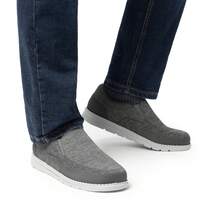 Mocasines sin Cordones para Hombre, Zapatos Casuales Ligeros y Elásticos - Gris Oscuro - Ver 7
