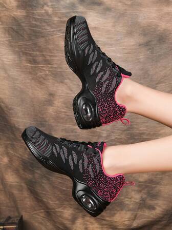 Zapatos de baile para mujer, zapatos casuales de malla transpirable, suela y superficie suave, adecuados para baile de salón, yoga y fitness