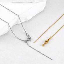 1 Pc Universal Threading Type Necklace Chain Color Retention 18k Gold-Plated Box Chain, O-Shaped Chain, Snake Bone Chain, Suitable For DIY Handcrafted Chain Necklaces, Suitable For Ladies To Layer And Wear Daily - Universal Needle Necklace Chain - View 3