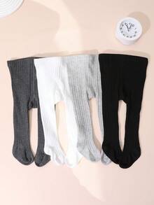 Set de 4 leggings versátiles para niñas bebé, aptos para uso diario