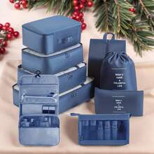 9 buc genți de depozitare pentru călătorie, cuburi organizatoare cu geantă cosmetică, cuburi de ambalare prin compresie, organizator de bagaje pentru haine, pantofi, rochii, cadouri, studenți