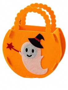 1 Stück Halloween Dekoration Trick-or-Treat Taschen, Geschenke für Kindergartenkinder, Dekorationsobjekte für Szenen, tragbare Kürbis Süßigkeitstüten, Geschenke, Halloween Dekorationen