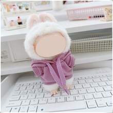 17cm Kabubu 连帽衫 第 1/2/3 代 Labobo 娃娃衣服、17cm LBB 娃娃衣服、10cm 毛绒娃娃、白色、黑色、蓝色 连帽运动衫 - 彩色 - 查看 11