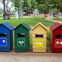 4pcs Cartoon Face Stickers | Self-Adhesive, Plastic Surface Compatible, One-Time Use | Suitable For Trash Can, Wall, Toilet, Refrigerator | Bright Face, Interesting Theme Decoration, Cartoon Joyful Face Toilet Lid Decoration - Multicolor - View 11