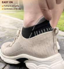 ¡RecomendadoBULLIANT Calcetines Deporte Hombre, Calcetines Tobillero Cortos Antiampollas de Algodon Transpirable de Running Yoga Viajes¡Top de Temporada - 6Pares-Gris jaspeado/Ojo de tigre3001 - Ver 4