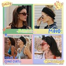 4-Pack Wide Rabbit Ear Elastic Ribbon Hair Accessories Set, Sports Yoga Headband, Soft And Comfortable Wide-Brimmed Headband, Women's Valentine's Day/Christmas Gift. Non-Slip Soft Elastic Headband, African Style Thick Sports Gym Headband, Headband. - 4個兔耳頭帶 - 查看 5