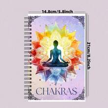 Chakras For Beginners: Printable Grimoire Pages & Book Of Shadows Inserts - Spiritual Healing & Energy Balancing Guide With 7 Chakra Mantras, Mudras, Yoga Poses & Affirmations | Aesthetic Metaphysical Templates For Meditation, Journaling & Yoga Practice, Colorful Book Cover, Decorative Graphics, Spiralbound Book, Highquality Prints, Artistic Journal, Durable Binding, Meditation Guidebook, Meditation Practitioners