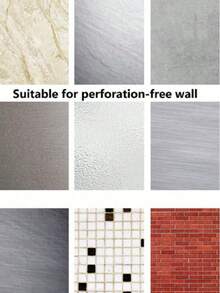 Wall Mounted Toothbrush And Toothpaste Holder For Bathroom, White And Black, With Space For Comb Or Razor And Shower Gel (No Drilling Required), Home Bathroom Decor, Autumn Decor, Back To School