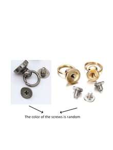 50颗8毫米耐用锌合金螺纹圆头铆钉套装，带拉环 - 非常适合DIY人造革工艺品、腰带、钱包、手提包和手机壳 - 易于安装的套装，人造革铆钉，旋转环手机壳娃娃挂耳钉DIY珠宝配件，返校艺术项目