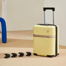 Fashionable New Lightweight ABS Carry-On Trolley Suitcase With Cup Holder And Phone Holder, Designer Luggage With Quiet Wheels And Detachable Cabin Size, Upgraded With Thicker Material And Metal Protection Frame, Essential For Business Trips And Travels - Multicolor - View 13