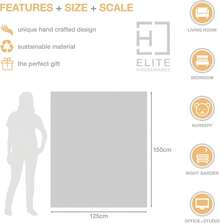 EHC Reversible Throw Blanket Single 125 X 150 Cm Grey - Navy Blue - View 8