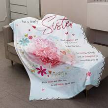 Heartfelt Sister's Gift,Modern Style, Versatile,Super Soft Flannel Printed 3D Blanket, As Birthday Gifts, Family, Wedding, Souvenir Blankets, Polyester Blankets Suitable For All Seasons, Washable, Machine Washable, Lightweight, Breathable, Comfortable, Warm, Unique, 280gsm For Him, Her Personalized Ideal Gifts For Her,Perfect Nap, Camping, Travel, Home, Daily Life, Office Decoration, Birthday, Anniversary, Valentine's Day, Thanksgiving, Christmas, Halloween, Wedding, New Year Gifts ,Sofa,Bed,Car,Bedroom,Living Room,Office,  Outdoor Camping, Beach,Wall Decoration - 多色13 - 查看 3