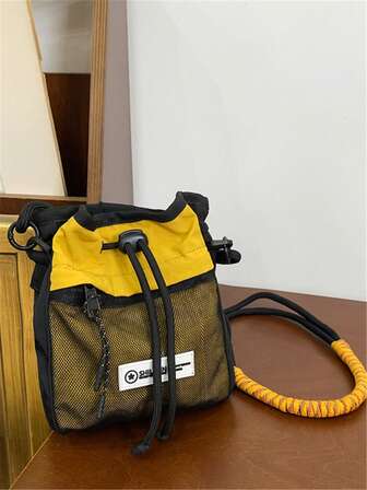 Fashionable Minimalist Colorblock Casual Small Square Bag, Versatile Shoulder/Crossbody Bag For Men Side Bag