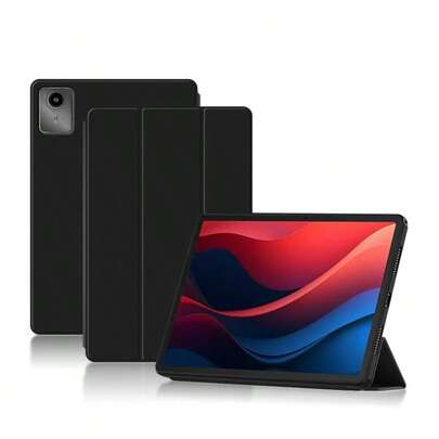 Tri-Fold Case For Tab P12 12.7inch/Tab M11/Tab P11 Plus/Tab P11/Tab M10 Plus (Gen 3),Intelligent Sleep Wake-Up, Simple Black Business Tablet Protectiv