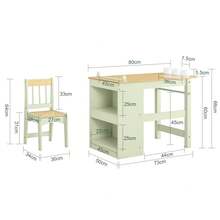 SoBuy KMB60 Children's Table With 1 Chair Children's Seating Group Inside Children's Table Chair Set Painting Table For Children - Green - View 4