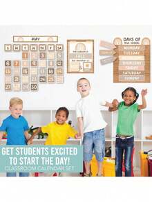 Classroom Calendar, 98 Pieces, Bulletin Board, Hadley Designs, Calendars & Planners, Calendar 2025, Calendar Creative Minimalist, Calendar>Teacher, Yearly Calendars, Calendario 2025-2026, Academic Calendar 2025-2026, Wall Calendar 2025, Numbers Calendar, - Neutral - 查看 6
