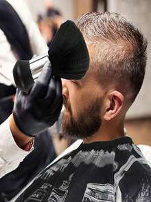 Zestaw profesjonalnych akcesoriów fryzjerskich 1 szt.: regulowana szczotka do miotełki na szyję, peleryna fryzjerska, wodoodporny szalik do stylizacji włosów, odpowiedni do farbowania, strzyżenia, stylizacji, mycia, makijażu, unisex, dla stylistów i do użytku domowego, geometryczny wzór, swobodny szalik poliestrowy, odpowiedni na każdą porę roku