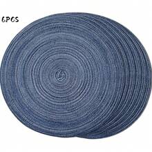 Tovagliette ovali/rotonde, set di tovagliette lavabili intrecciate, antiscivolo, resistenti al calore per tavolo da pranzo, decorazione per interni ed esterni, decorazione per tavolo da cucina