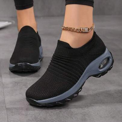 Women's Breathable Air Cushion Sneakers Super Soft Women's Walking Shoes Soft Comfy Sole Sneakers Ladies Sock Shoes