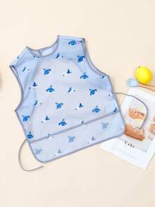 1 Stück Baby Fütterungslätzchen mit Krümelklappe, einstellbares wasserdichtes ärmelloses Zahnen Lätzchen Set, Kleinkind Säugling Andenken Geschenk für Babyparty, 6-24 Monate