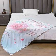 Heartfelt Sister's Gift,Modern Style, Versatile,Super Soft Flannel Printed 3D Blanket, As Birthday Gifts, Family, Wedding, Souvenir Blankets, Polyester Blankets Suitable For All Seasons, Washable, Machine Washable, Lightweight, Breathable, Comfortable, Warm, Unique, 280gsm For Him, Her Personalized Ideal Gifts For Her,Perfect Nap, Camping, Travel, Home, Daily Life, Office Decoration, Birthday, Anniversary, Valentine's Day, Thanksgiving, Christmas, Halloween, Wedding, New Year Gifts ,Sofa,Bed,Car,Bedroom,Living Room,Office,  Outdoor Camping, Beach,Wall Decoration - 多色13 - 查看 7