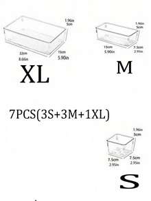1/5/7/11/18PCS Drawer Cosmetic Organizer, Lipstick And Perfume Organizer, Dresser Skincare Organizer, Stackable Desktop Organizer, Multi-Functional Free Combination Display Organizer For Bathroom Mirror Cabinet Storage, Cosmetic Organizer