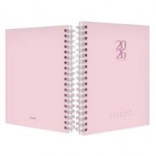 iscool 2026 Agenda Weekly Planner Hardcover Solid Colors - Pink - View 2