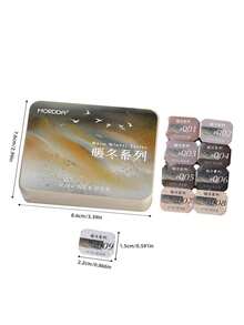 9-Colors Warm Collection Winter Glue Smudges Canned High Saturation Popular Semi-Solid Nail Polish Glue Nail Salon For Special Use Nails - Multicolor - View 10