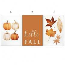1PC Fall Autumn Maple Leaf Bird Pumpkin Chrysanthemum Posters Prints Canvas Painting Nordic Wall Art Pictures For Living Room Frameless Home Decor