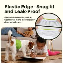 1 件装可洗公狗腹带 + 公狗尿布，优质公狗尿布和狗包巾 - 灰色 - 查看 2