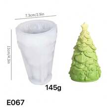 Christmas Tree & Snowman Candle Silicone Mold, DIY Christmas Decor Silicone Mold Set