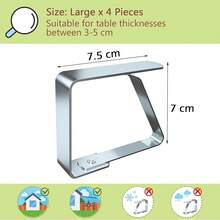 8 Pack Tablecloth Clips Stainless Steel Table Cover Non-Slip Fixing Clips Kitchen Tablecloth Clips Home Tablecloth Non-Slip Fixers Clear Plastic Tablecloth Clips Suitable For Wedding Parties And Family Dinner Tablecloth Fasteners Kitchen And Restaurant Hotel Essential Gadgets - Multicolor - View 9