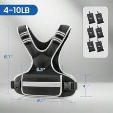 2025  Adjustable Weighted Vest Woman 4-10lb/12-18lb/20-32lb Weighted Vest Men With 6 Ironsand Weights, Shoulder Pads And Large Pocket For Walking Running Crossfit Strength Training