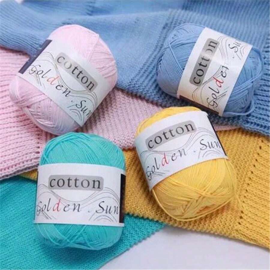 1 pieza de hilo para tejer a mano de grosor medio-fino, suave para prendas de uso cercano, hilo uniforme y firme, con buen moldeado, transpirable, absorbente de sudor, duradero y sin deformación tras el lavado, material accesorio multiusos, apto para principiantes, suministro esencial para manualidades de tejido a mano - Multicolor - Ver 1