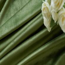 2-Pack Velvet Blackout Curtains - Soft And Luxurious Soundproof Velvet Curtains, Suitable For Living Room Decoration, They Have Blackout, Insulation And Noise Reduction Functions, Very Suitable For Window Decoration In Living Rooms, Bedrooms, Balconies, Cafes And Other Spaces - 橄欖綠 - 查看 15