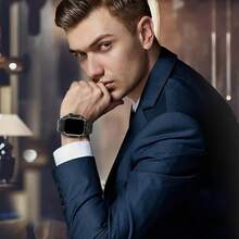 适用于 Series 11 42mm/46mm、Ultra 3/2/1 49mm/44mm/45mm 的透明改装套件，包含表带和表壳，也适用于 Series 10/9/8/7/6/5/4，表壳 + TPU 表带 - 黑色 - 查看 10