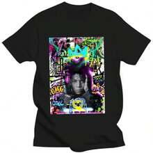 Basquiat Graffiti T-Shirt, Basquiat T-Shirt, Basquiat Art Shirt, Iconic Artist Shirt, Graffiti T-Shirt, Basquiat Fan Gift, Street Art Shirt - 黑色 - 查看 1