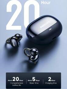 PHILIPS Philips Wireless Bluetooth Headphones, Clip-On Earbuds, Sports Noise Canceling, High Fidelity Sound, Long Battery Life, 2025 New Model,TAT3469