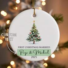 1 pieza Adorno personalizado de Primera Navidad, regalo de Navidad, regalo de Acción de Gracias, decoración del hogar