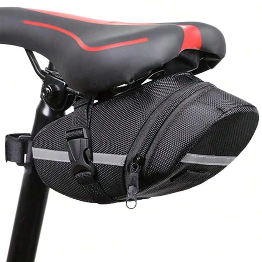 3PCS NEW Bike Seat Waterproof Bags Bicycle Storage Saddle Bag Cycling Rear Pouch - Black - View 1